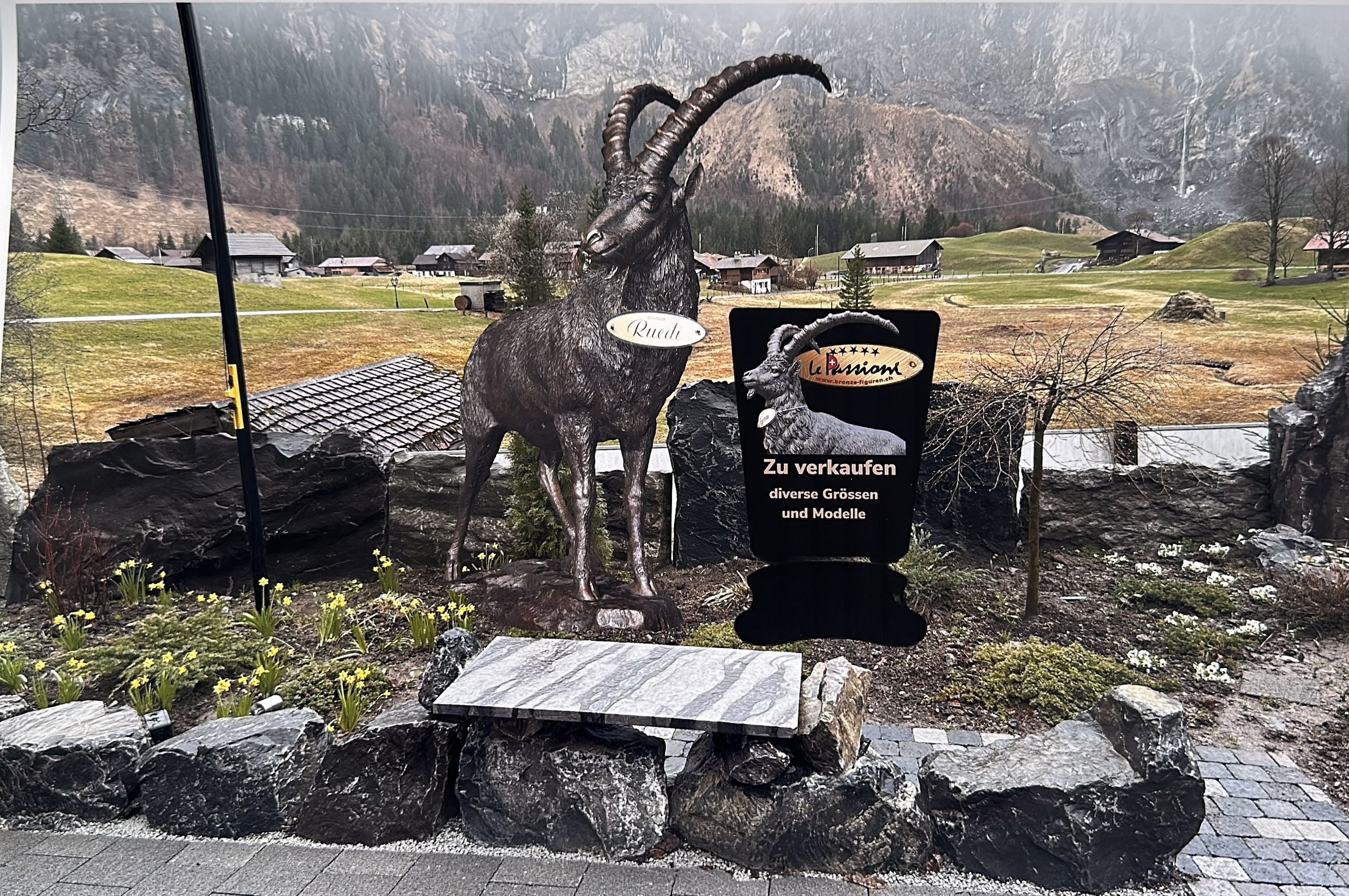 Bronzefiguren Bronze Steinbock