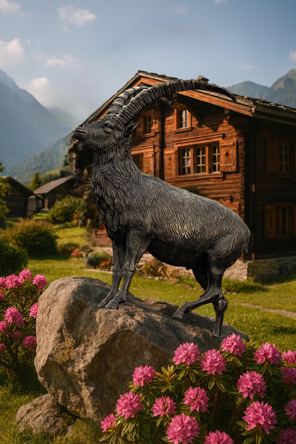 Steinbock in Bronze