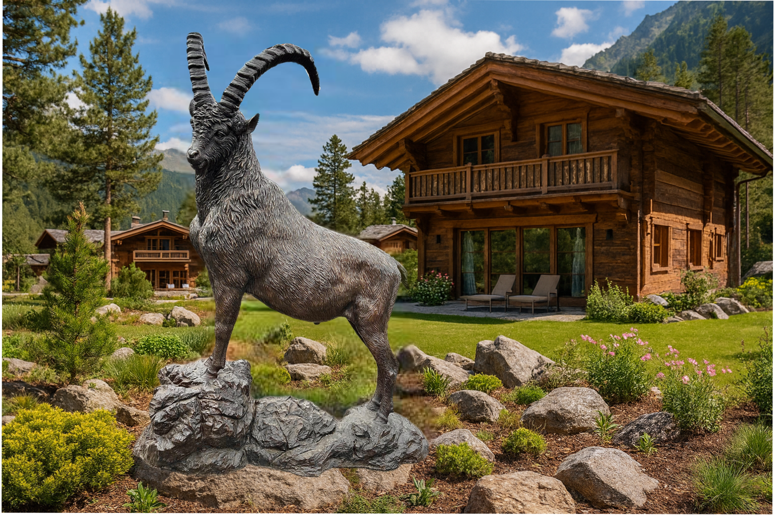 Bronzefiguren Steinbock